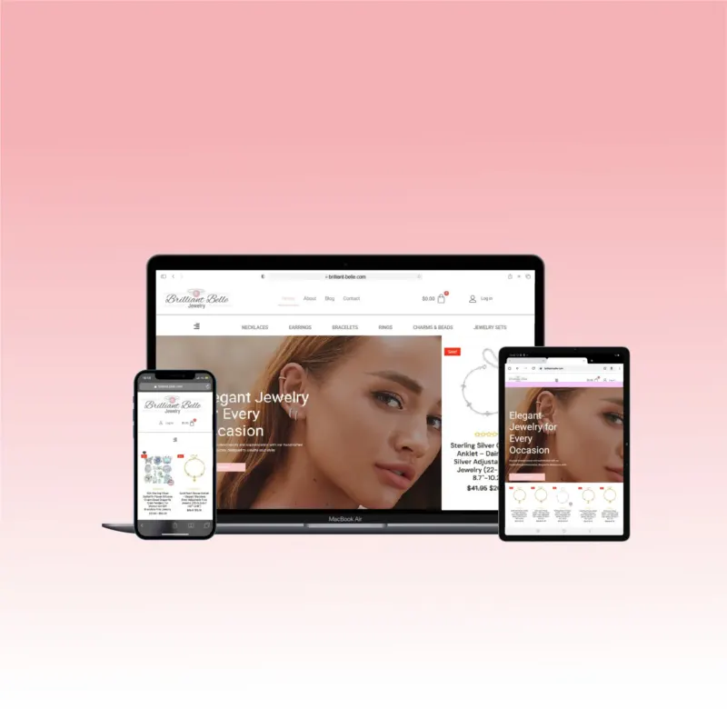 Brilliant Belle Jewellery: Branding and WooCommerce Online Store