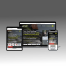 Three devices—a tablet, laptop, and smartphone—display the same roofing company marketing website with the headline Turn Your Roofing Company Into a Sales & Marketing Machine on a gray gradient background.